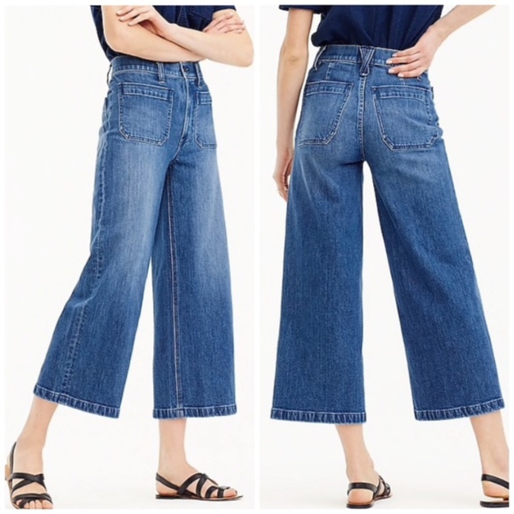 J. Crew Point Sur Wide-leg crop Jean NWT